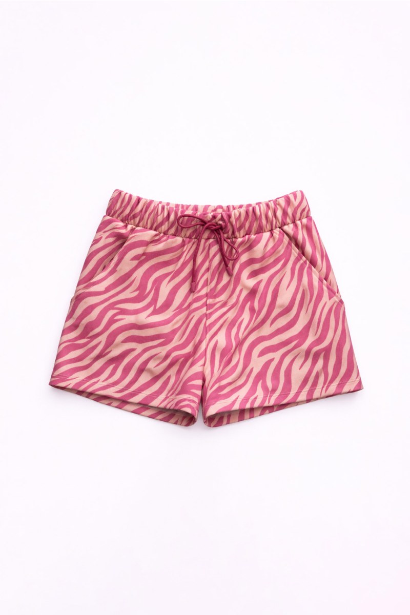 PRINTED SOFT LIGHT TOUCH HIGH WAISTED SHORTS IN SLIM FIT-26810018-719