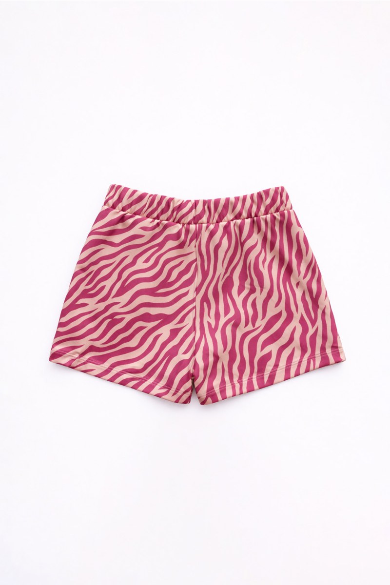 PRINTED SOFT LIGHT TOUCH HIGH WAISTED SHORTS IN SLIM FIT-26810018-719