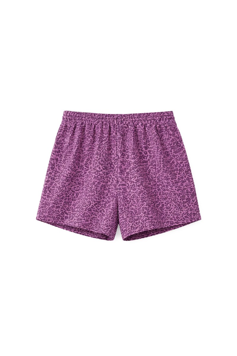 LEOPARD PRINTED COTTON SHORTS-26810064-999