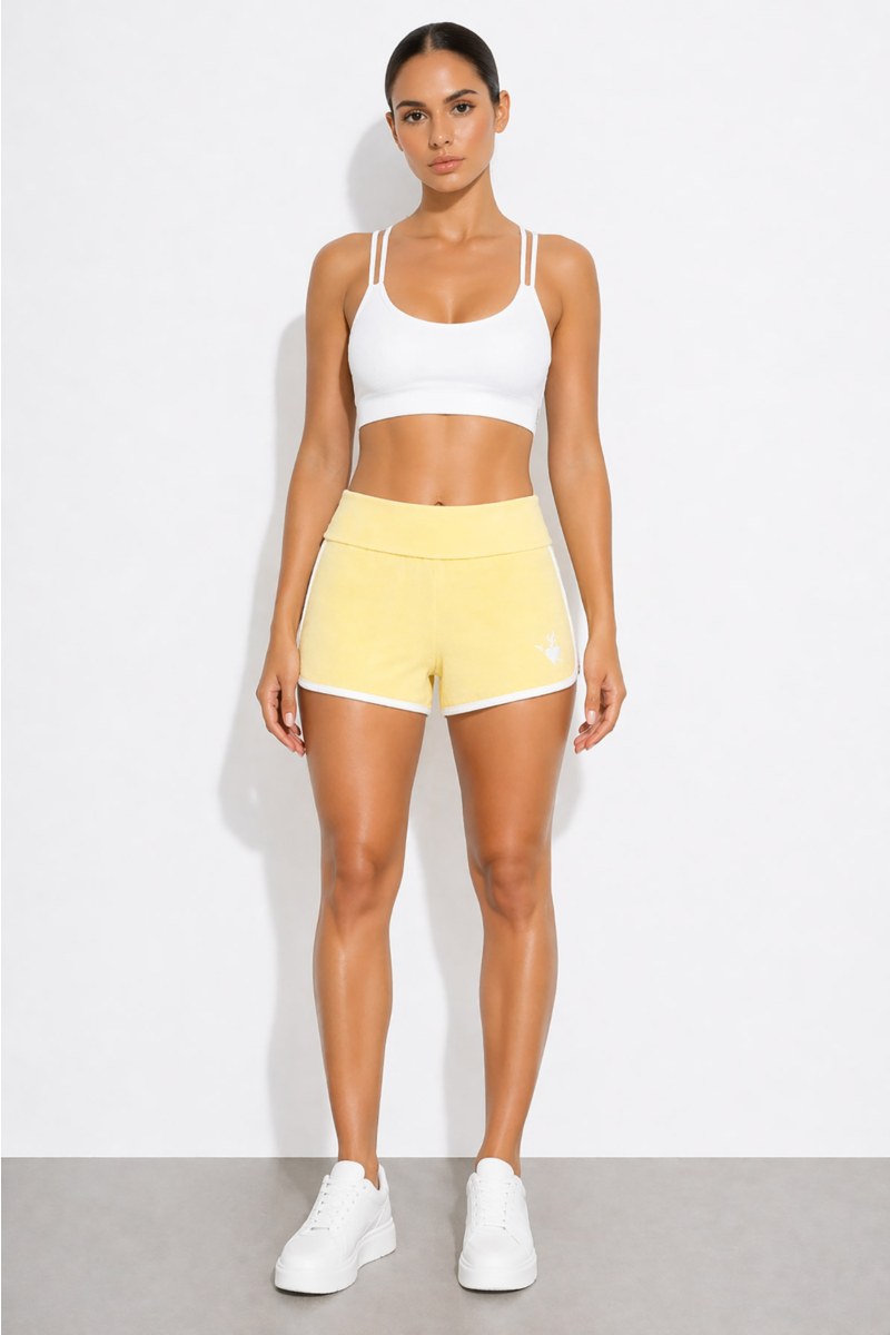 TERRY SHORTS WITH WIDE FOLD-OVER WAIST-26810070-605