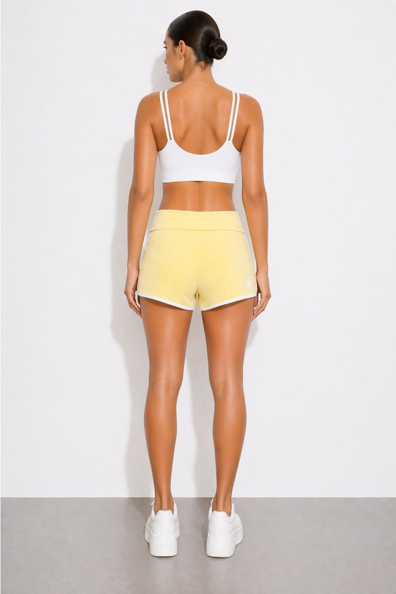 TERRY SHORTS WITH WIDE FOLD-OVER WAIST-26810070-605