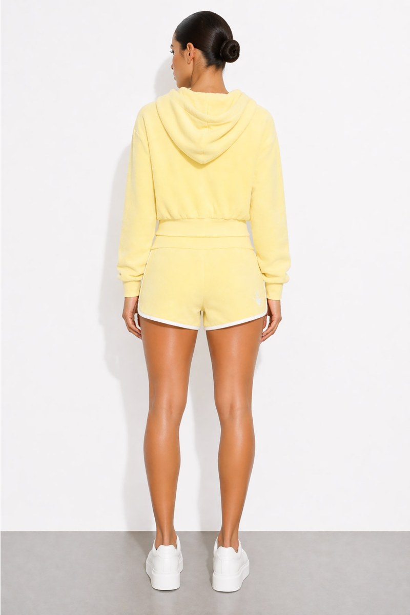 TERRY SHORTS WITH WIDE FOLD-OVER WAIST-26810070-605