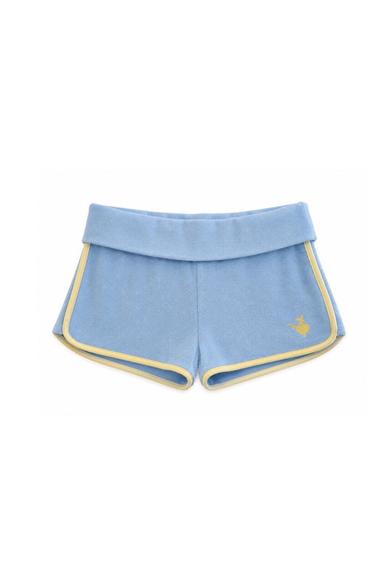 TERRY SHORTS WITH WIDE FOLD-OVER WAIST-26810070-987