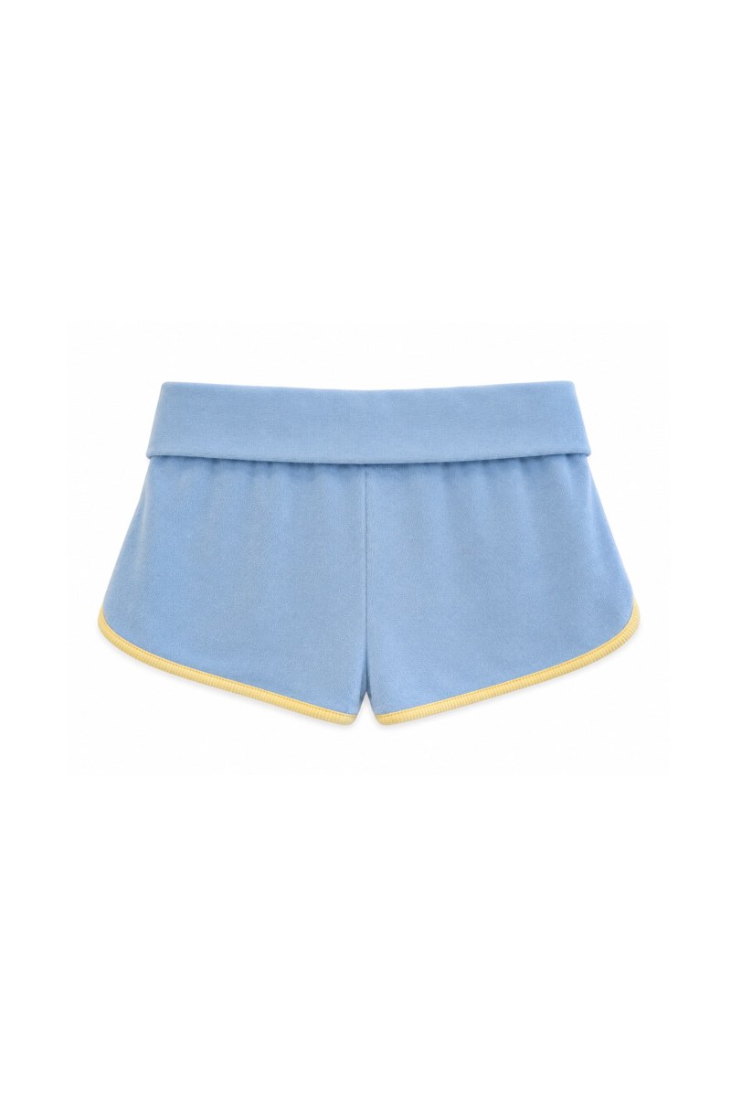 TERRY SHORTS WITH WIDE FOLD-OVER WAIST-26810070-987