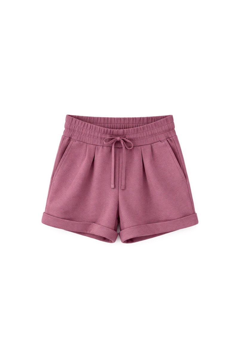 FOLD-OVER COTTON SHORTS-26810080-815