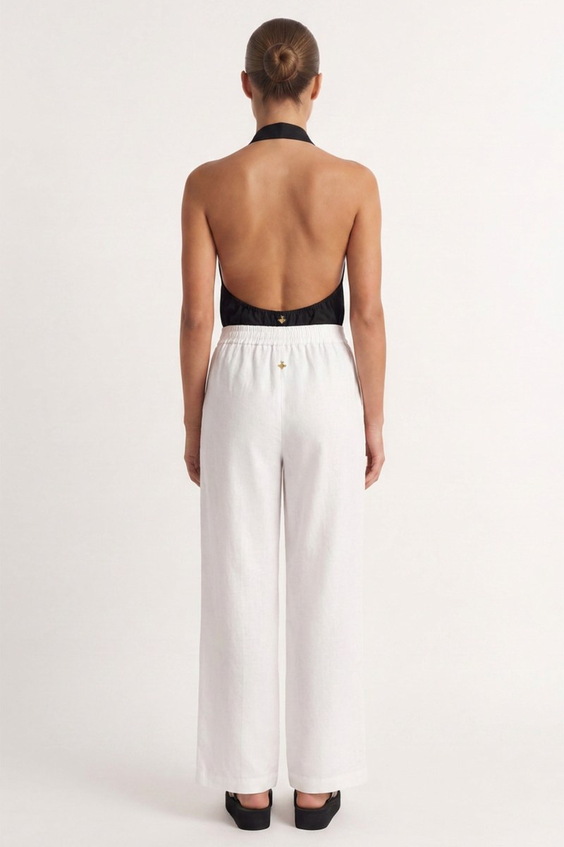 HIGH WAISTED PLEATED PANTS-26811034-102