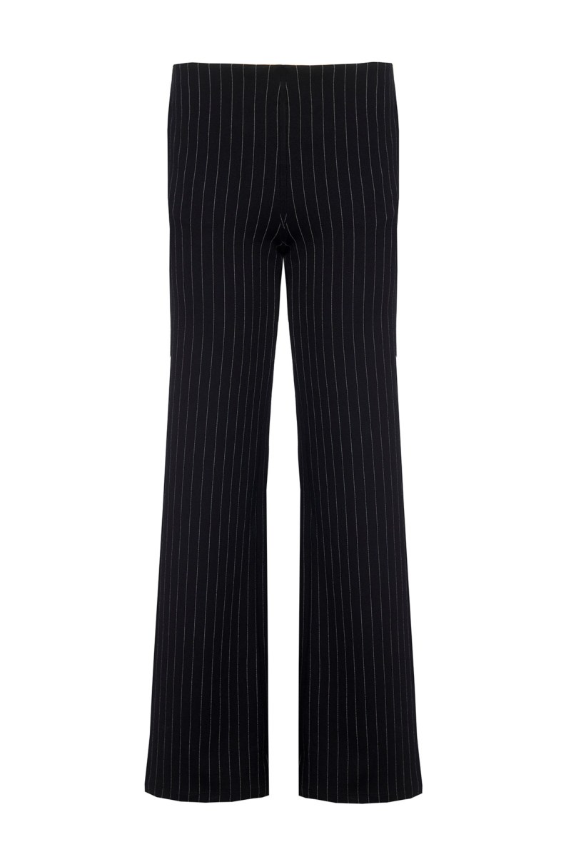 FLARED LOW WAISTED STRIPED PANTS-26811039-110