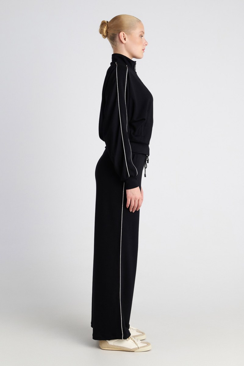 SOFT LIGHT TOUCH ΨΗΛΟΜΕΣΟ WIDE LEG ΠΑΝΤΕΛΟΝΙ ΜΕ ΔΙΑΚΟΣΜΗΤΙΚΟ ΣΙΡΙΤΙ-26811043-110