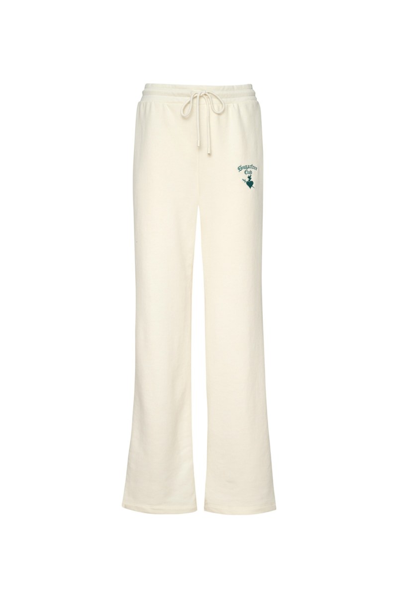 HIGH WAISTED FLARED COTTON PANTS WITH EMBROIDERED DETAIL-26811061-102