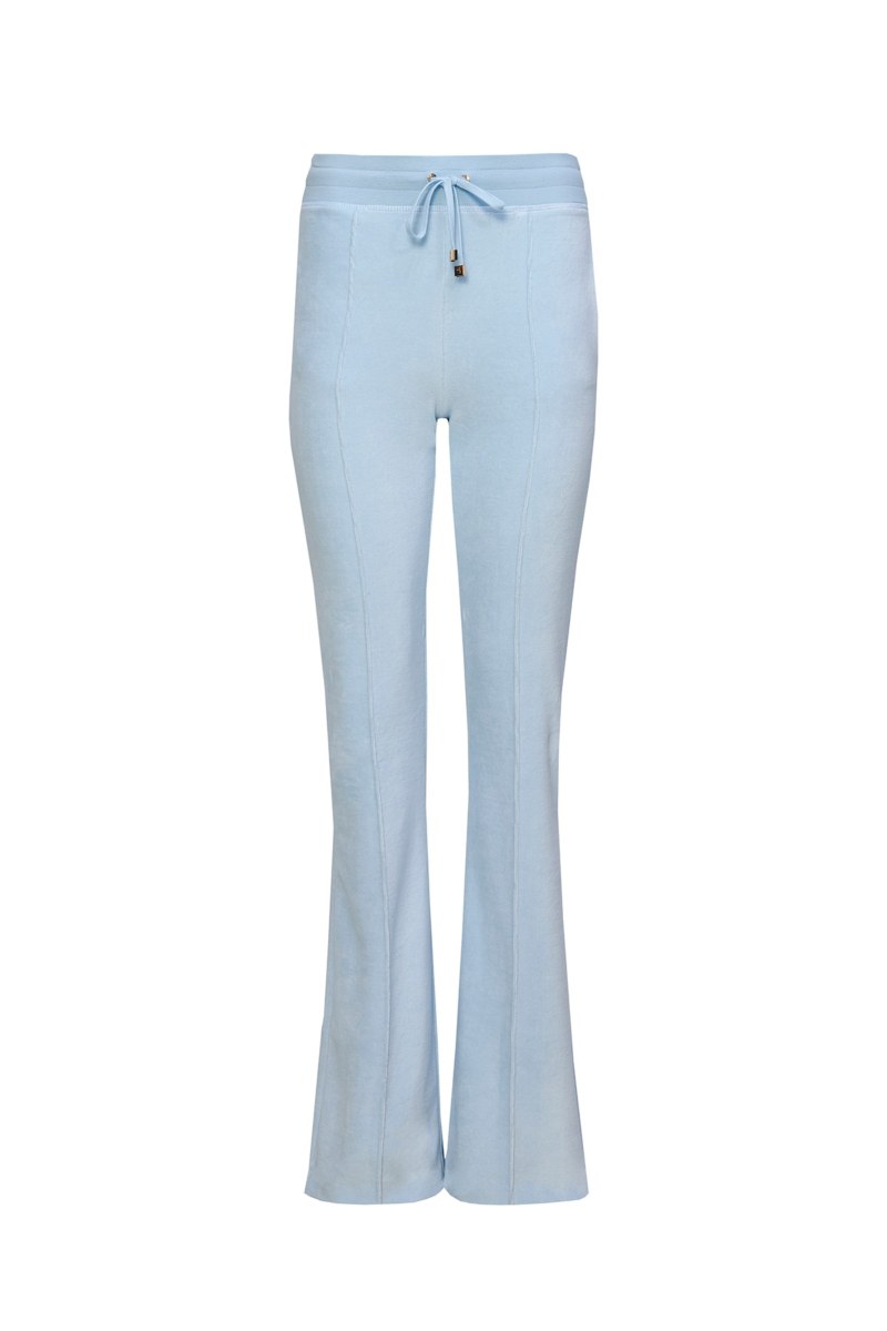 HIGH WAISTED VELOUR PANTS WITH OUTER SEAM-26811073-448