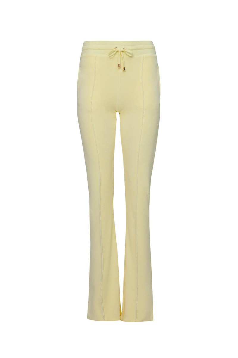 HIGH WAISTED VELOUR PANTS WITH OUTER SEAM-26811073-506