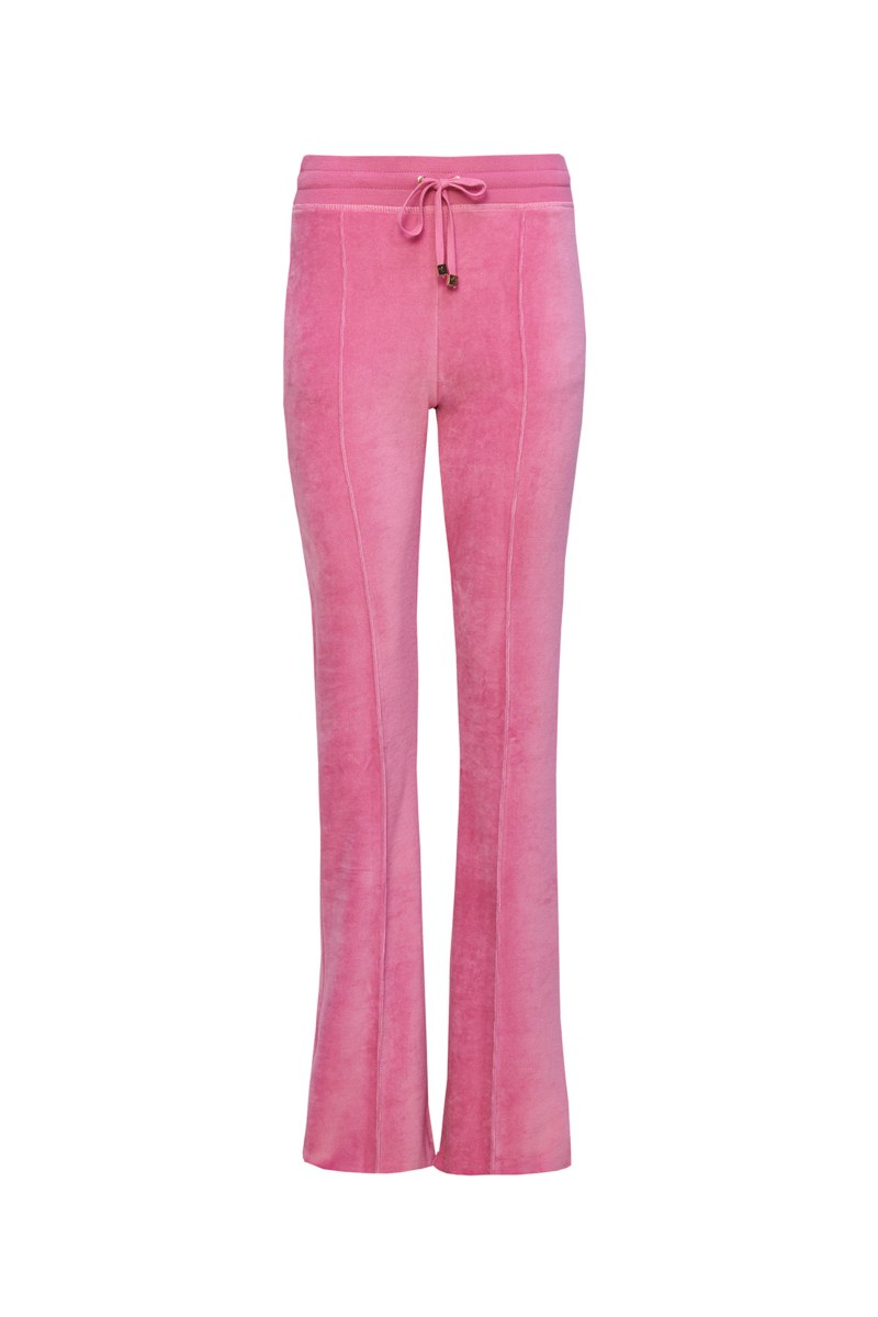 HIGH WAISTED VELOUR PANTS WITH OUTER SEAM-26811073-720
