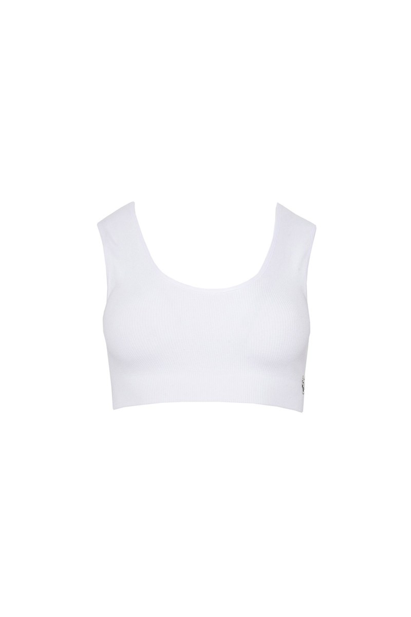 MONOCHROME SEAMLESS RIBBED CROPPED TOP-26812010-100