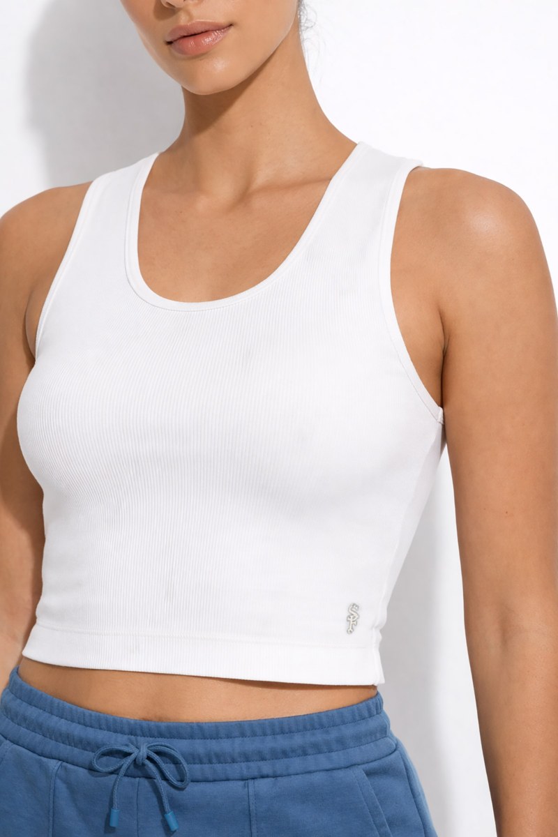 MONOCHROME SEAMLESS RIBBED TOP IN SLIM FIT-26812011-100