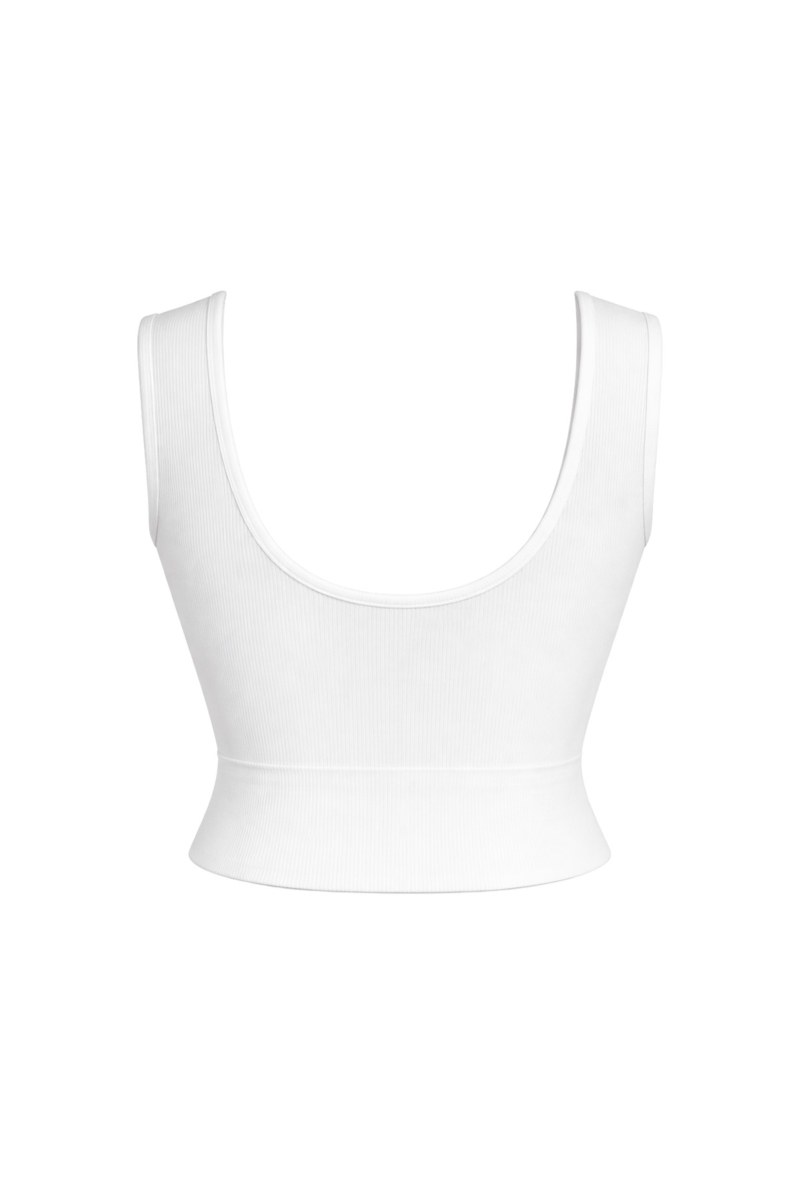 MONOCHROME SEAMLESS RIBBED TOP IN SLIM FIT-26812011-100