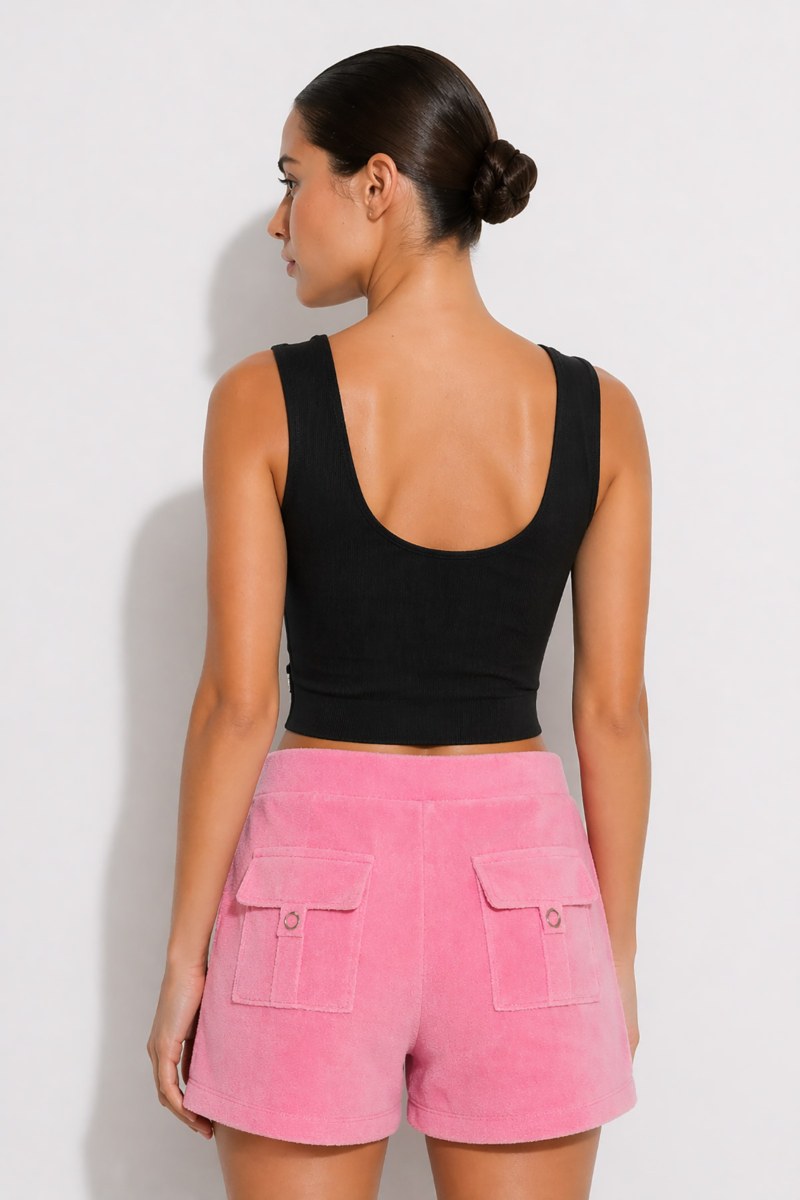 MONOCHROME SEAMLESS RIBBED TOP IN SLIM FIT-26812011-110