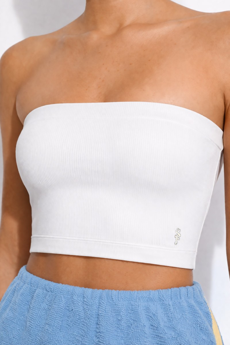 STRAPLESS MONOCHROME SEAMLESS CROPPED TOP-26812026-100