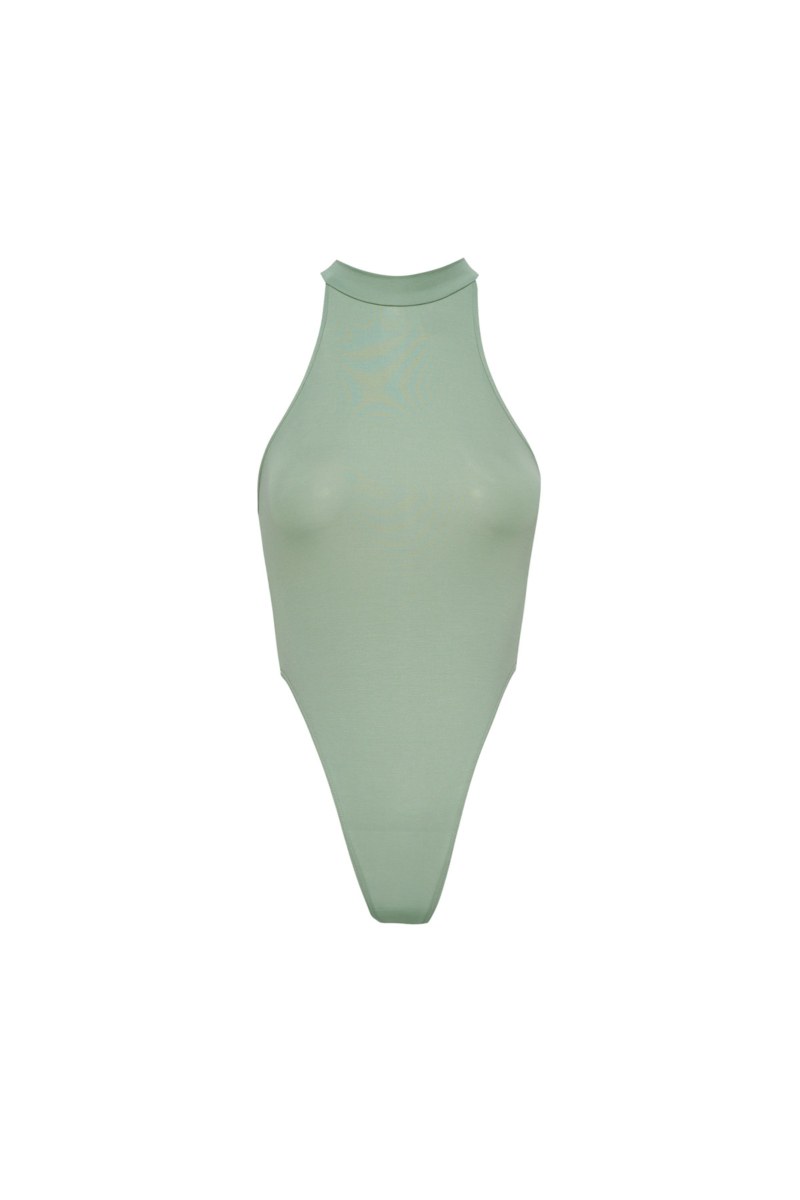 MONOCHROME HALTERNECK BODYSUIT-26812047-870