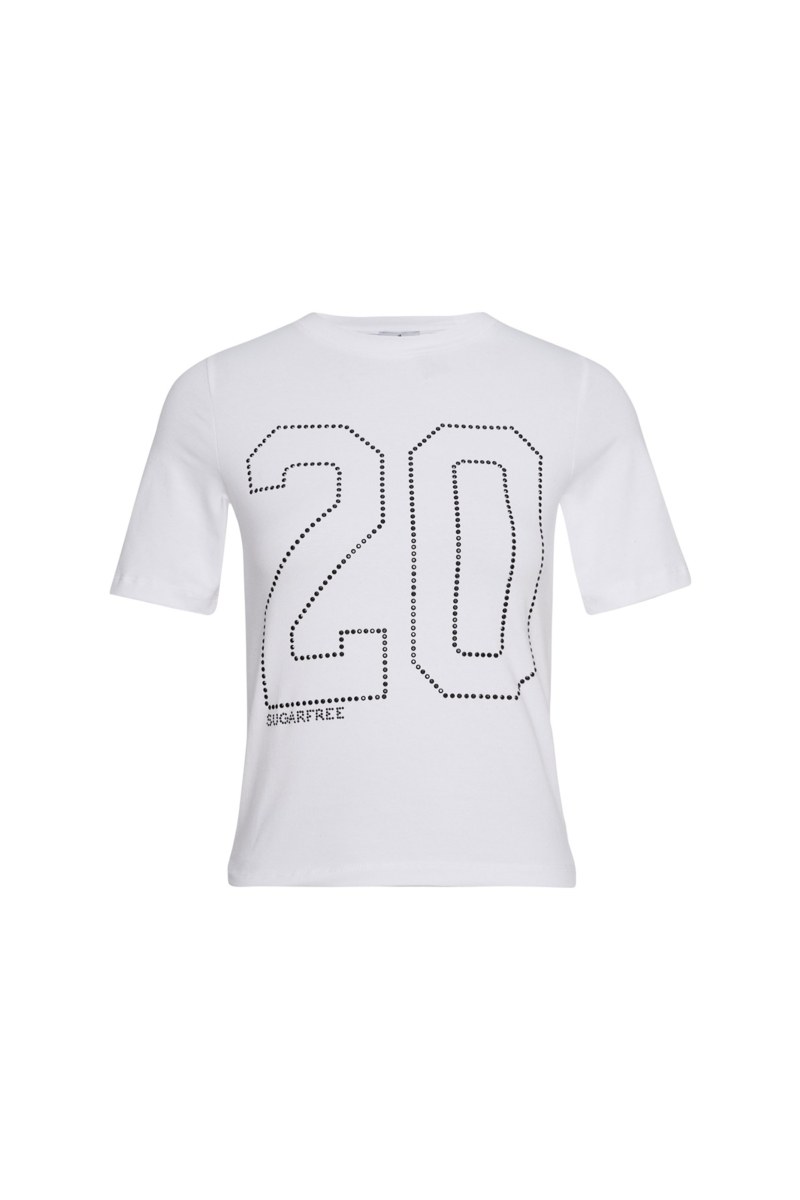 STRASS EMBELLISHED COTTON T-SHIRT-26812051-100