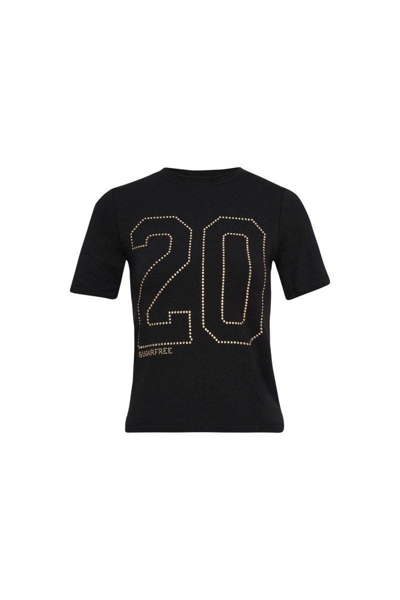 STRASS EMBELLISHED COTTON T-SHIRT-26812051-110