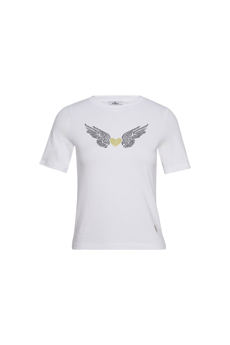 STRASS EMBELLISHED COTTON T-SHIRT-26812053-100