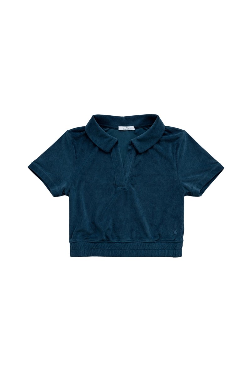 MONOCHROME CROPPED TERRY TOP WITH COLLAR-26812066-414