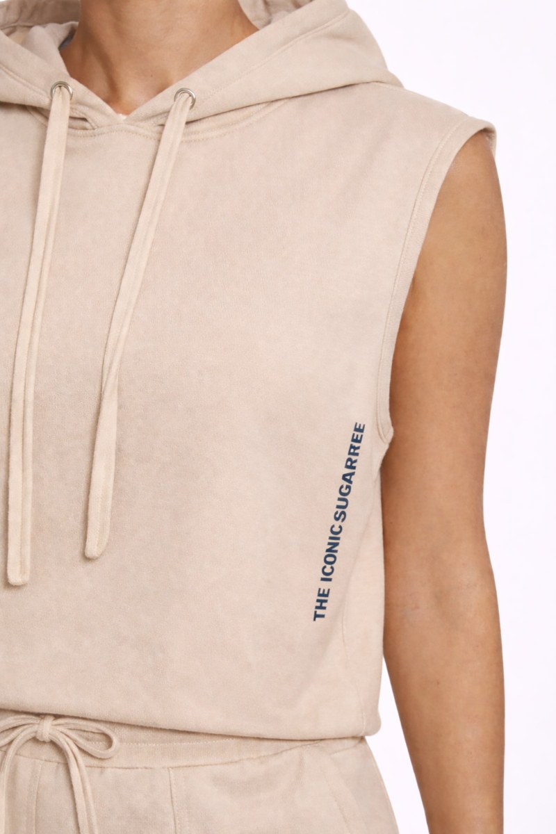 SLEEVELESS HOODED TOP-26812078-102