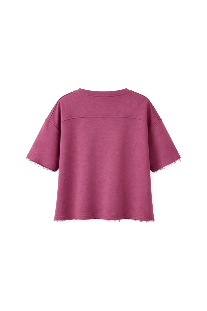 MONOCHROME COTTON TOP WITH 'V' NECKLINE-26812081-815