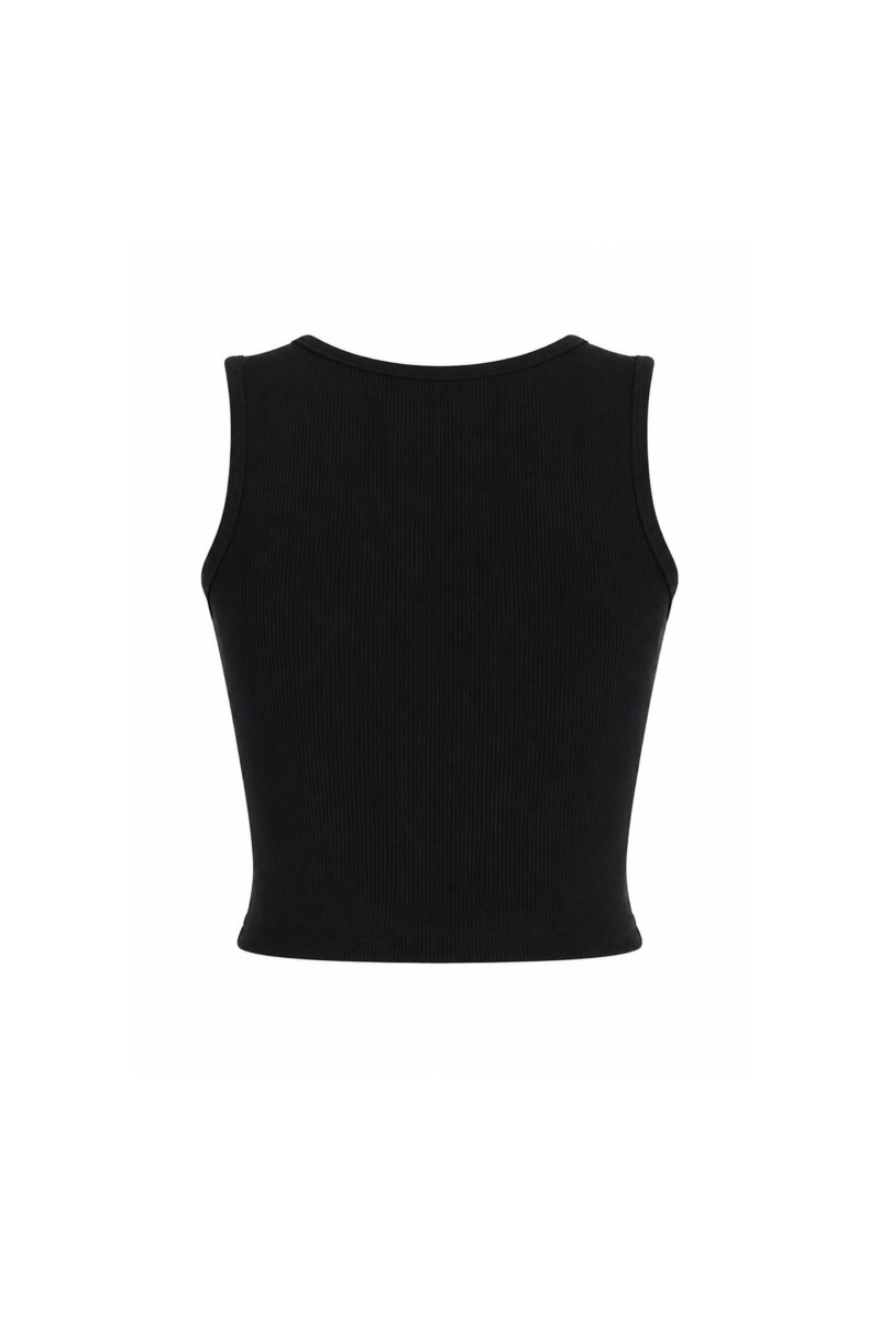 RIBBED COTTON CROP TOP WITH FRONT CUT-OUT DETAIL-26812091-110