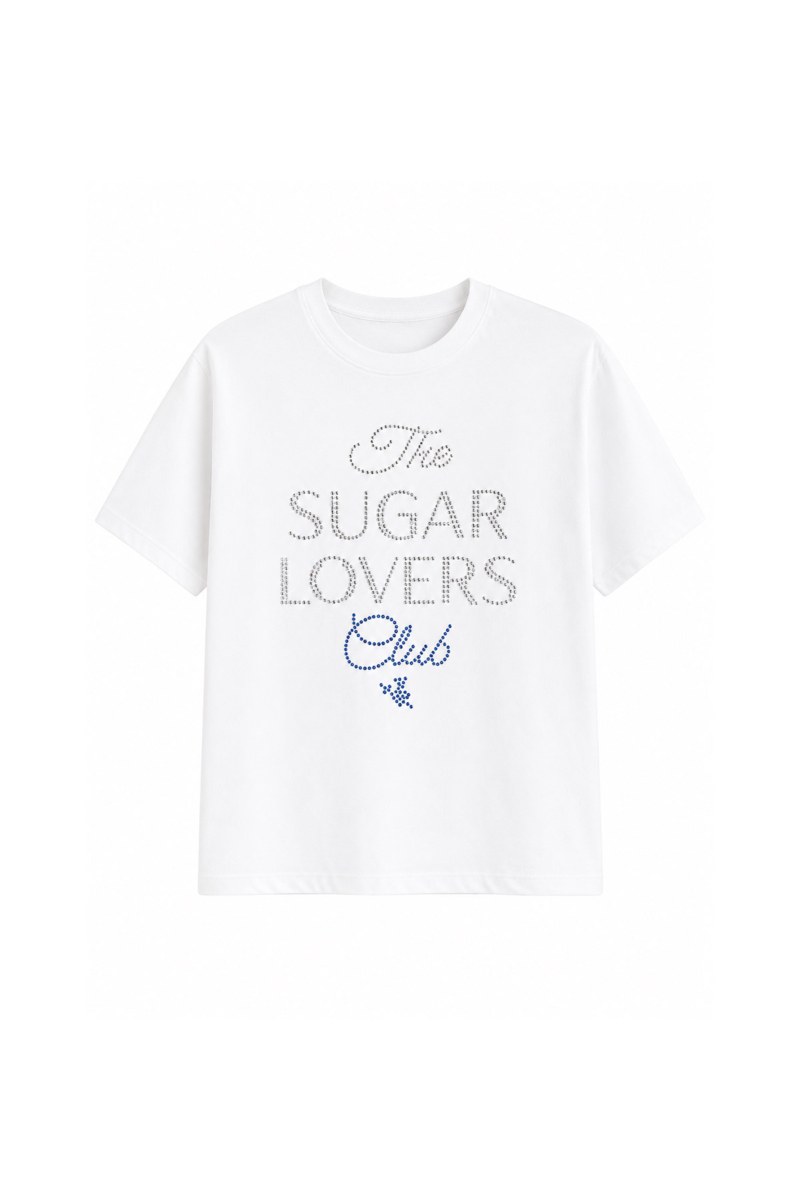 STRASS EMBELLISHED COTTON T-SHIRT-26812097-102
