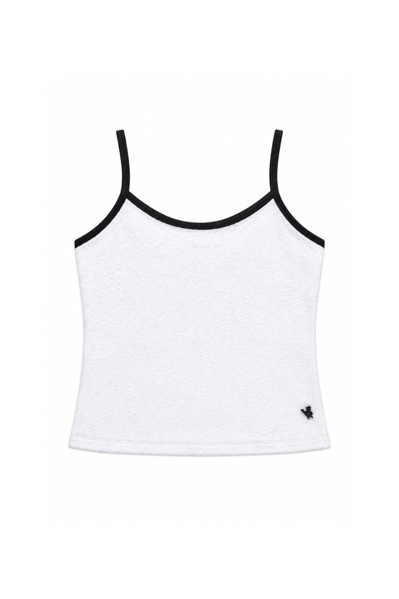 TERRY CROP TOP WITH THIN ADJUSTABLE STRAPS-26812103-102