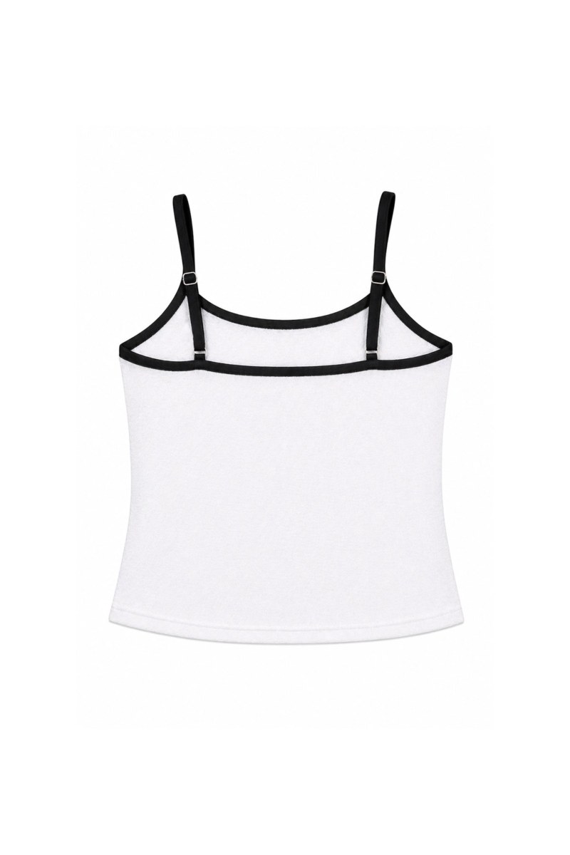 TERRY CROP TOP WITH THIN ADJUSTABLE STRAPS-26812103-102