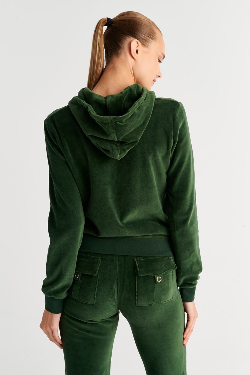 FASHION BASIC VELOUR HOODED JACKET-26813000-515