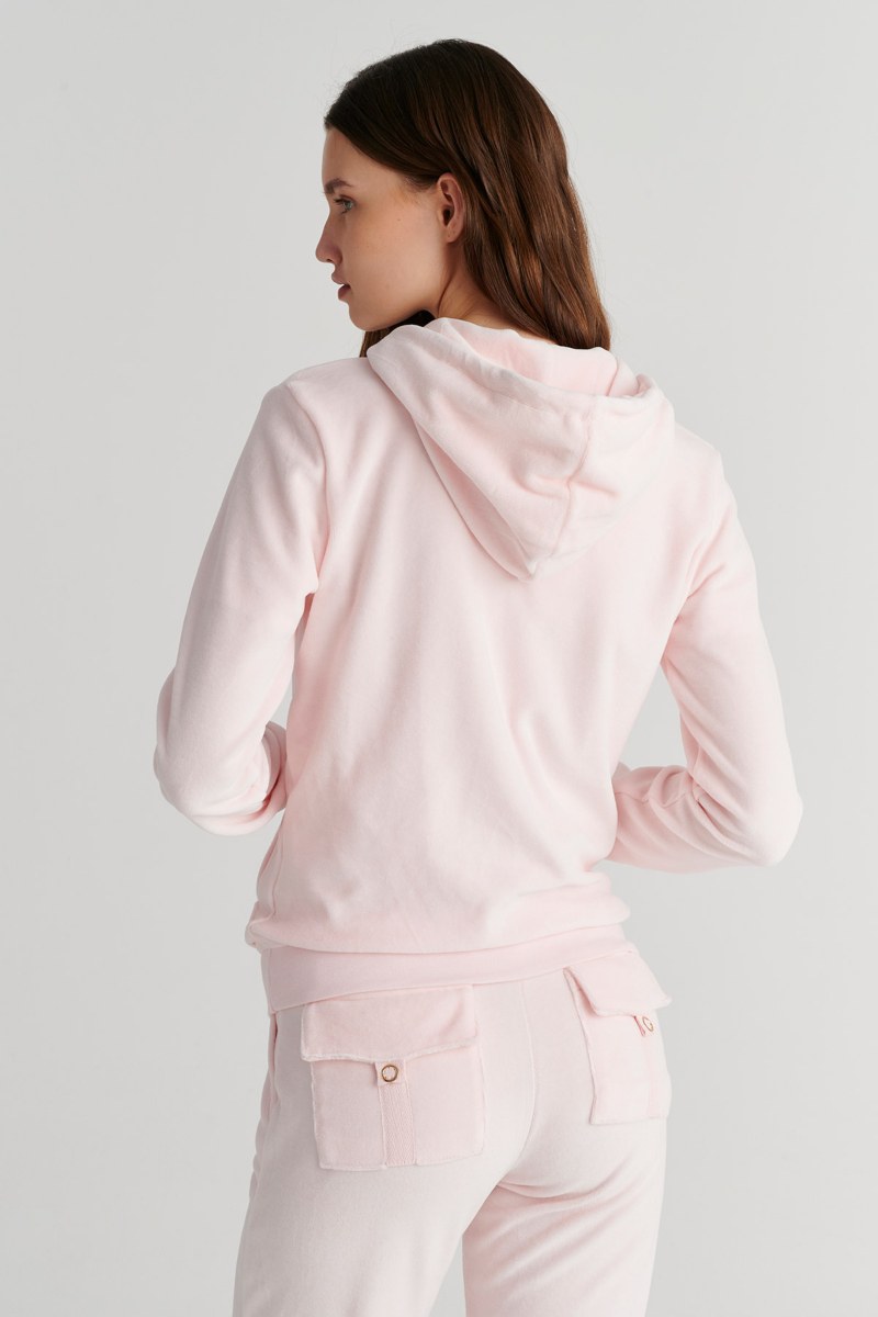 FASHION BASIC VELOUR HOODED JACKET-26813000-710