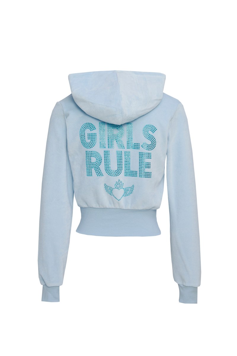 STRASS EMBELLISHED CROPPED VELOUR JACKET-26813011-448