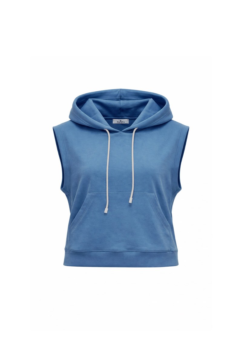 SOFT LIGHT TOUCH HOODED SLEEVELESS TOP-26813019-427