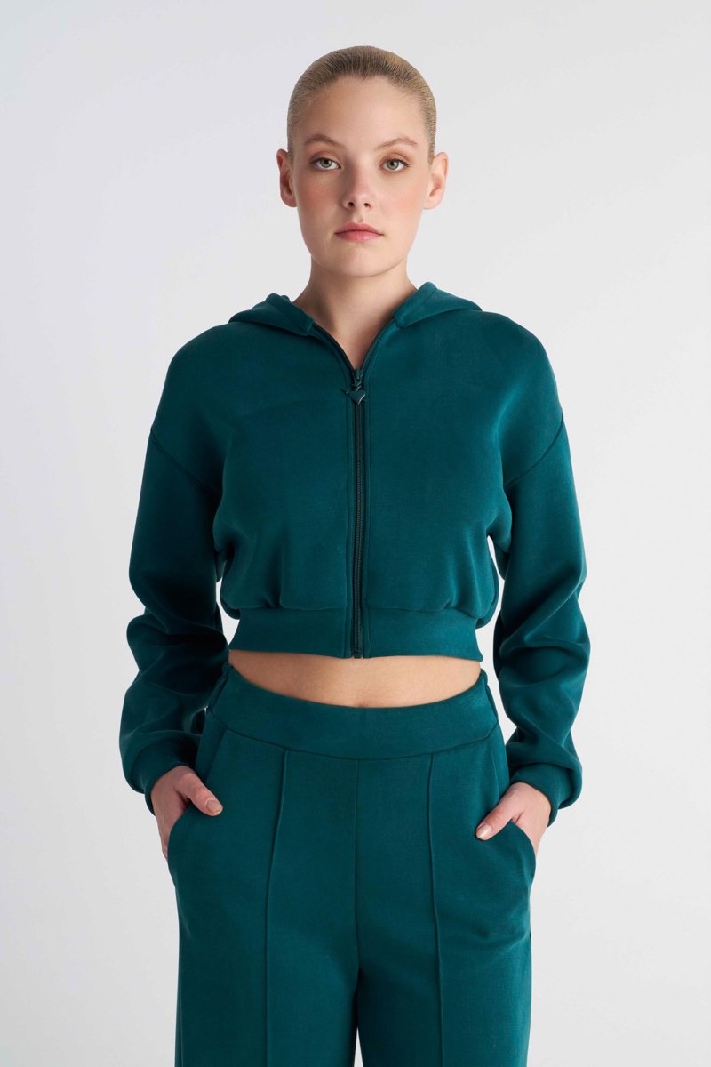 SOFT LIGHT TOUCH CROPPED HOODED JACKET-26813040-403