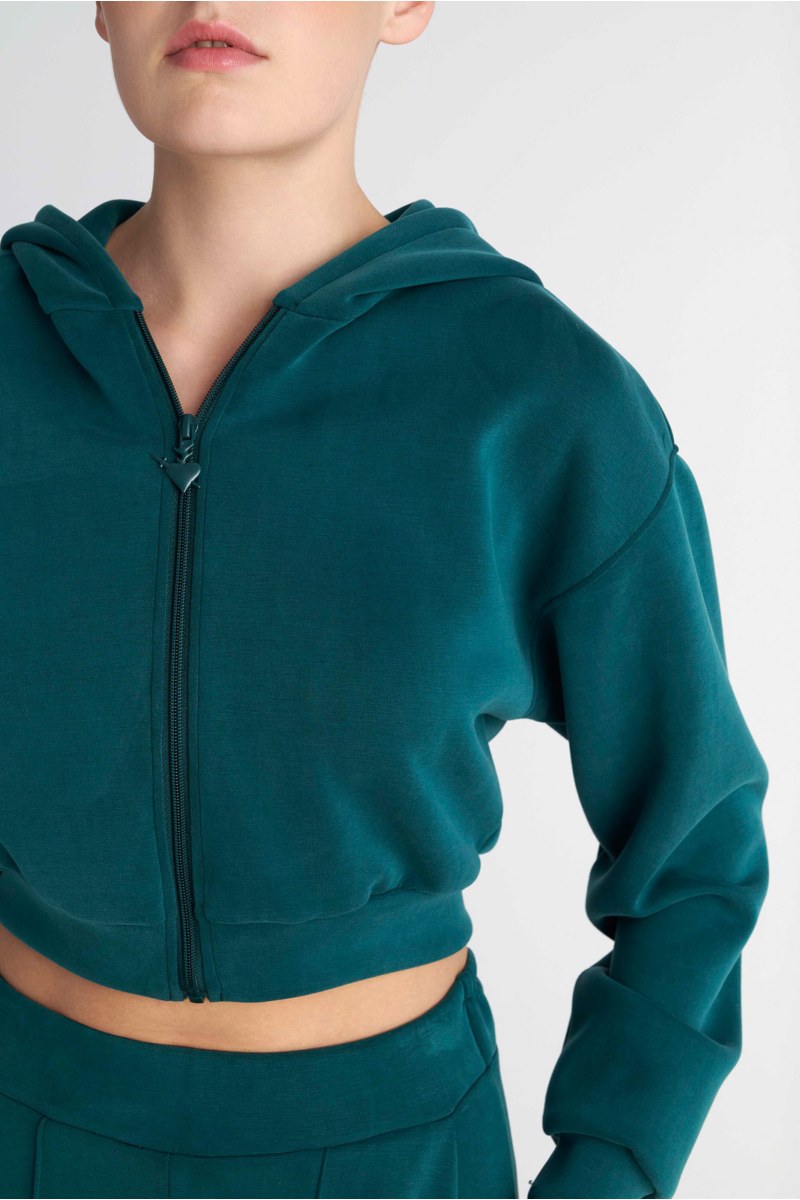 SOFT LIGHT TOUCH CROPPED HOODED JACKET-26813040-403