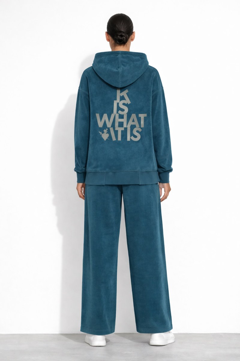 EMBOSSED PRINT OVERSIZED TERRY HOODED JACKET-26813070-414