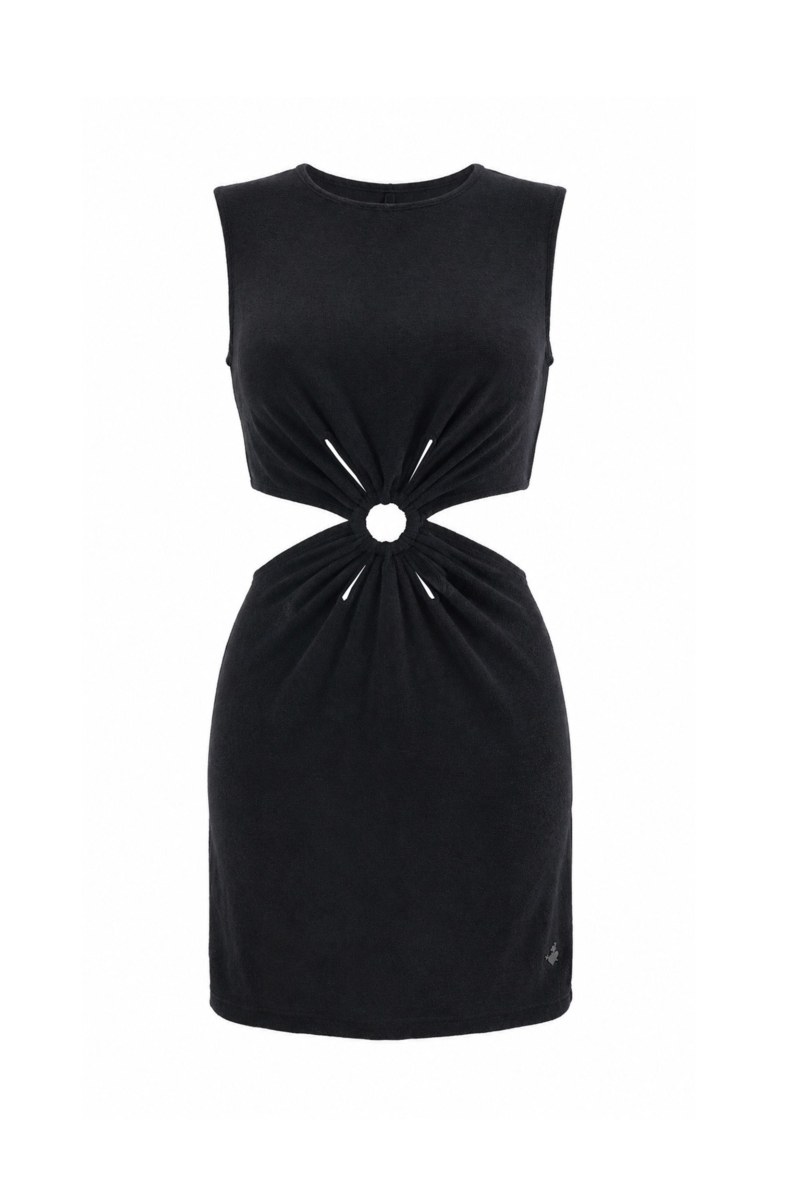 TERRY MINI DRESS WITH DECORATIVE RING-26814098-110