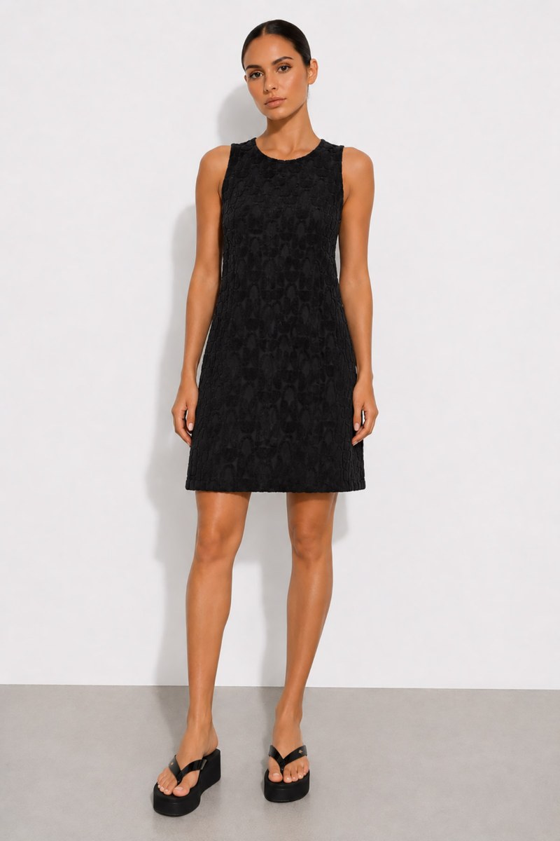 STRUCTURED TERRY ΜΙΝΙ DRESS WITH OPEN BACK-26814113-110