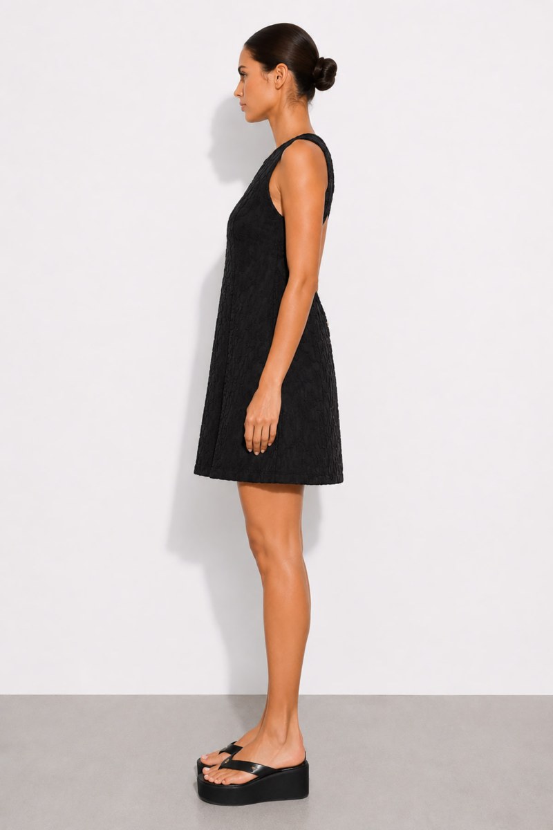 STRUCTURED TERRY ΜΙΝΙ DRESS WITH OPEN BACK-26814113-110
