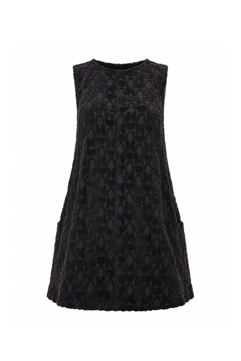 STRUCTURED TERRY ΜΙΝΙ DRESS WITH OPEN BACK-26814113-110