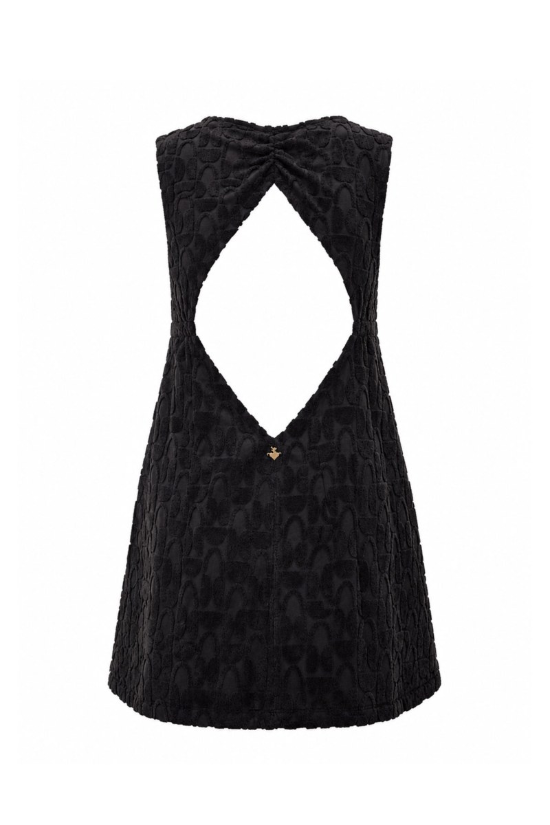 STRUCTURED TERRY ΜΙΝΙ DRESS WITH OPEN BACK-26814113-110