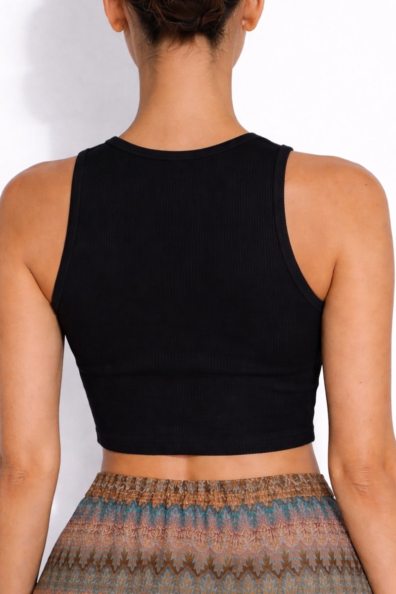 SEAMLESS HALTERNECK RIBBED CROPPED TOP-26818010-110