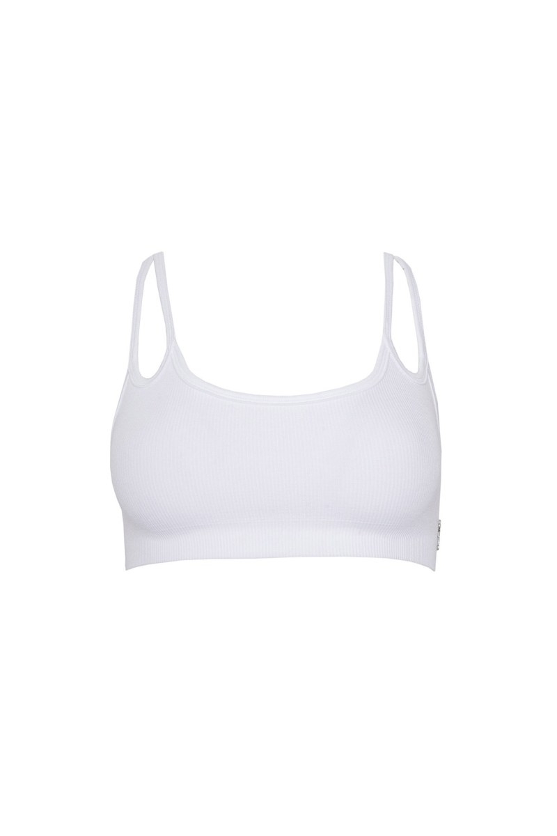 MONOCHROME SEAMLESS CROPPED RIB BRALETTE-26818011-100