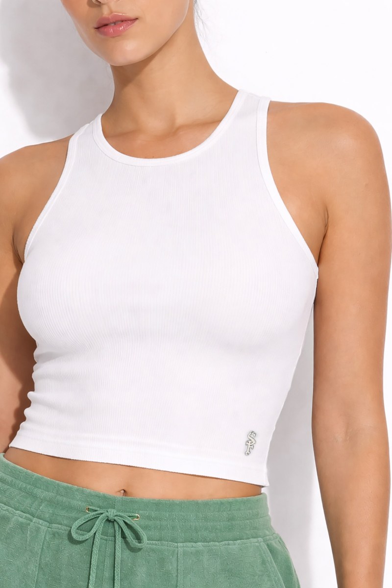 SEAMLESS HALTERNECK RIBBED CROPPED TOP-26818012-100