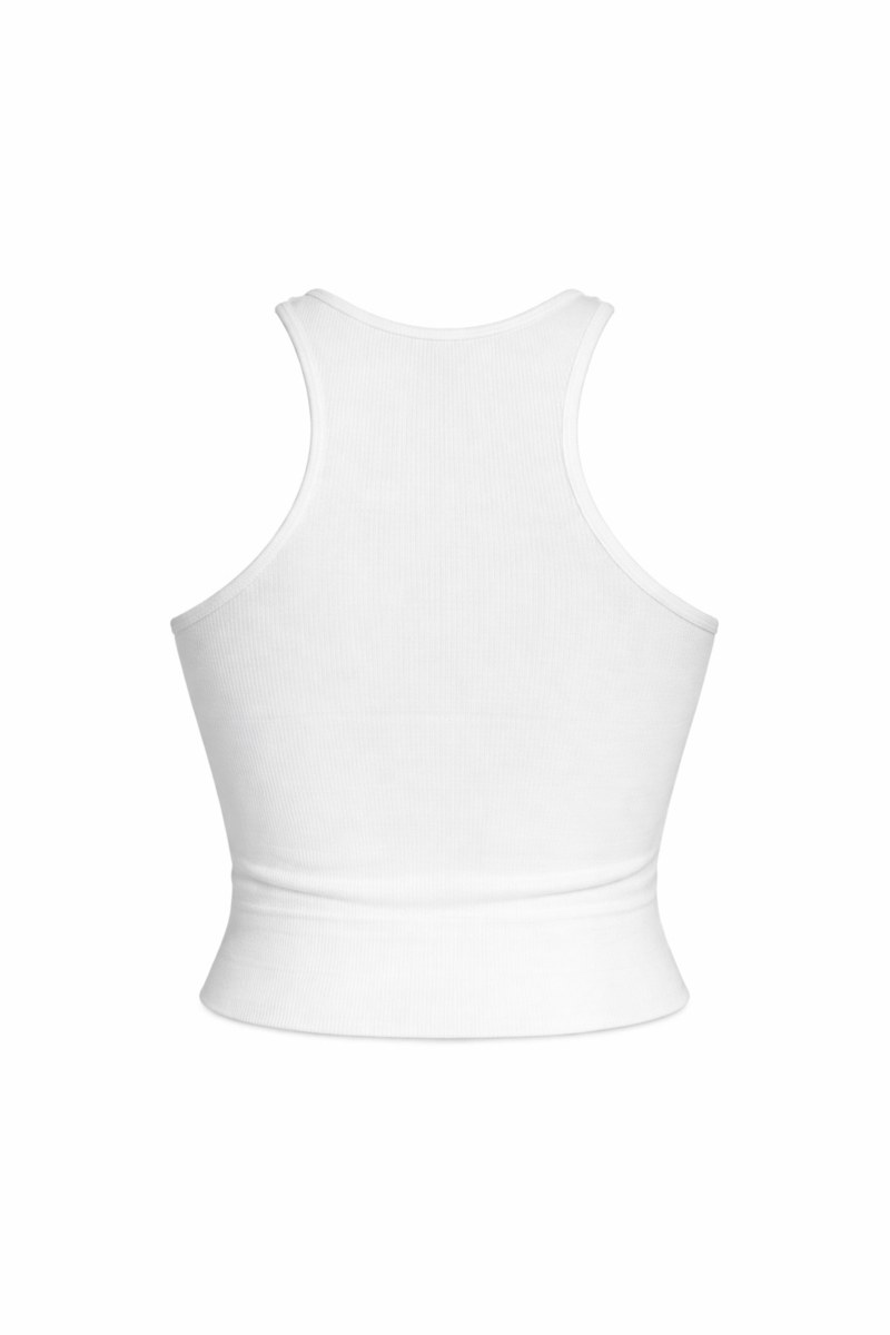 SEAMLESS HALTERNECK RIBBED CROPPED TOP-26818012-100