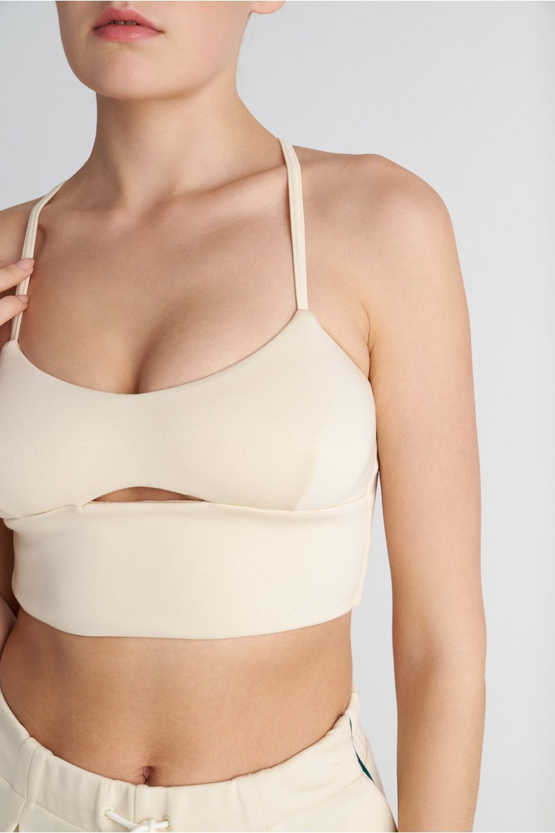 SOFT LIGHT TOUCH CROP TOP / BRA WITH STRAPPY CROSSED BACK-26818041-102