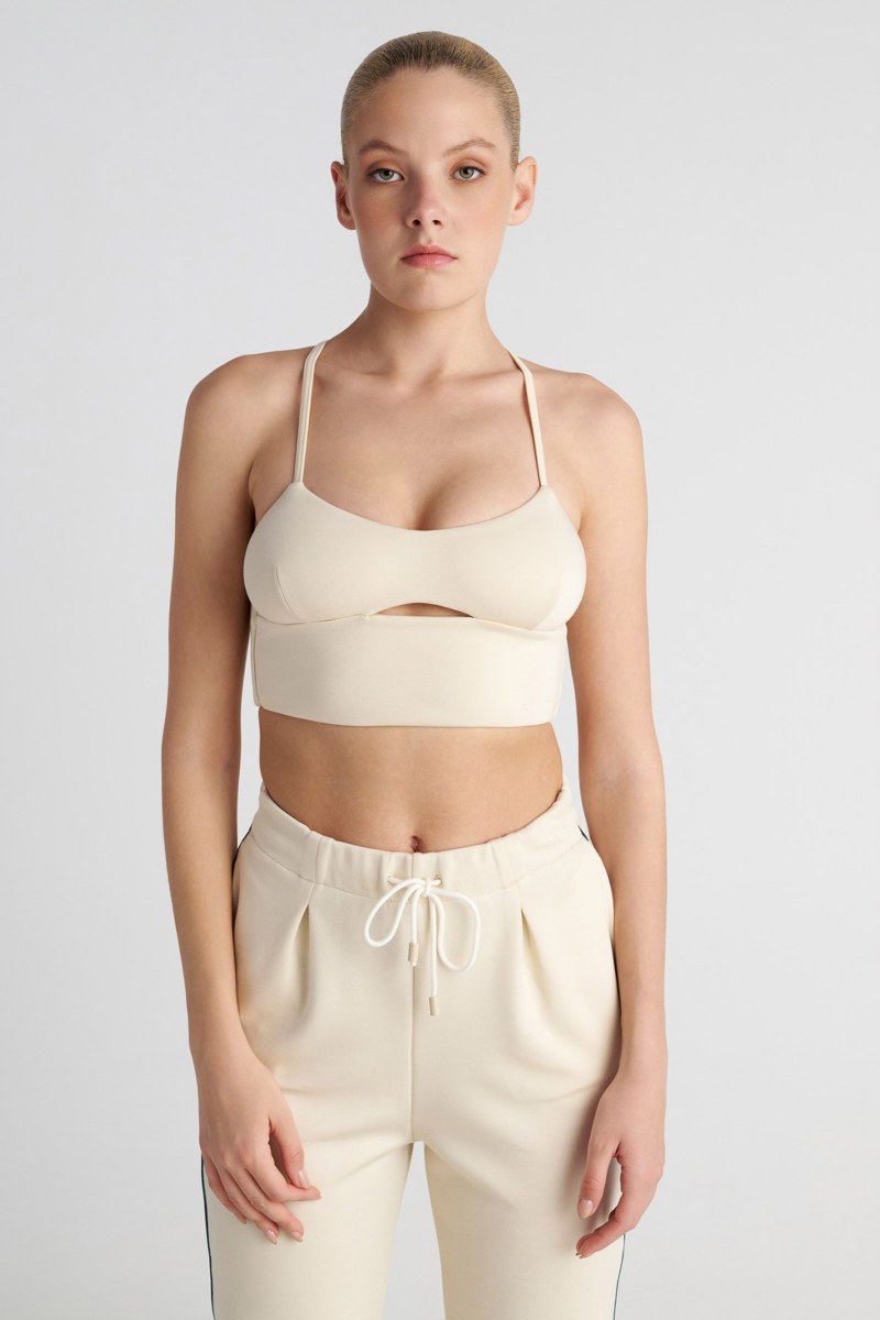 SOFT LIGHT TOUCH CROP TOP / BRA WITH STRAPPY CROSSED BACK-26818041-102